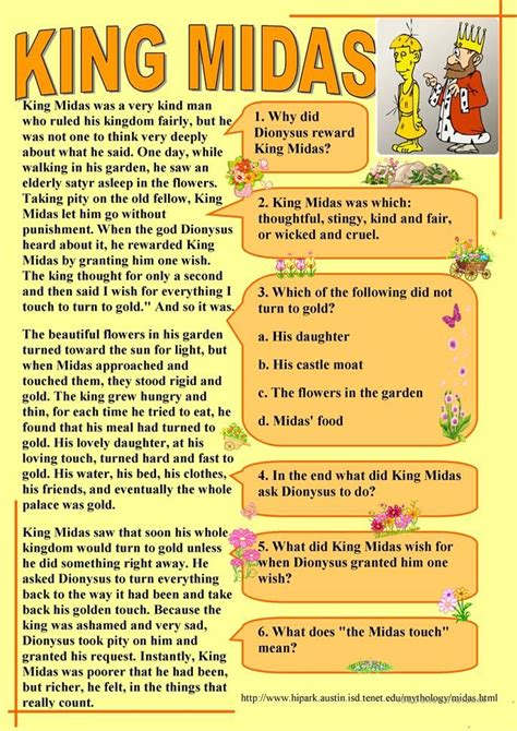A Summary and Analysis of the Myth of King Midas and .